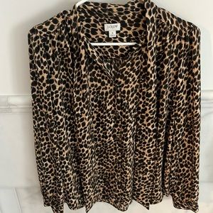 Jcrew leopard blouse